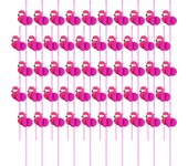 50Pcs Paper Drinking Straw 3D Fruit Paper Straws Pineapple Flamingo Design Recyclable Paper Drinking Straw for Party Bars Decors