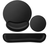 Mouse Pad with Wrist Rest Set,Qomolama 3-in-1 Wrist Support Mouse Pad Set,Gaming Mouse Pad with Anti-Skid Base,Ergonomic Mouse Pad,Memory Foam Keyboard Gel Wrist Rest