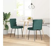 VidaXL Pack de 2 sillas de comedor Confort diseño ergonómico + asiento acolchado