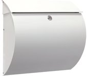 ARREGUI Aura E5401 Buzón Exterior de Acero Tamaño L (Revistas y Sobres C4) | Buzón de Pared Grande | Buzón de Correo Moderno y de Gran Capacidad | Antilluvia | Fácil de Instalar | Blanco