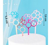 Mermaid Cake Topper Blue Ocean Seahorse Starfish Seaweed Coral for Kids 1st Birthday Party Boy Girl Baby Shower Party Decoration