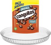 Pack repostería:CONGUITOS NEGRO DOYPACK 350G+Plato De Tarta De Vidrio 27 cm