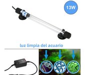 13W UV Light Sterilization Lamp Submersible Ultraviolet Sterilizer Water Disinfection for Aquarium Fish Tank Pond AC220-240V