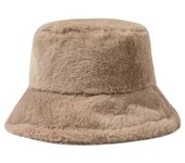 Sombrero de piel sintética para mujer, gorros de felpa esponjosa, gorro de pescador cálido.protección para los oídos, gorros de piel peluda para nieve femenina.