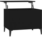 vidaXL Mesa de centro madera contrachapada 60x44,5x45 cm Blanco, Negro, Blanco brillante Mesita de Salón o Comedor o Auxiliar Mesa de Café Meuble Salón