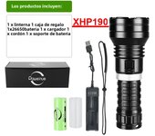 Most Powerful XHP190 LED Diving Flashlight High Power 18650 26650 Rechargeable Diving Torch IPX8 Waterproof Underwater Lantern