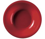 MONOUSO | Plato Duro Reutilizable PP Hondo Rojo "Round" Ø19,5cm (50 Uds)
