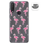 Tumundosmartphone Funda Gel Transparente para Alcatel 1S 2020 / 3L 2020 diseño Flamenco Dibujos