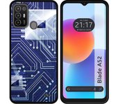 Funda Silicona para ZTE Blade A52 diseño Circuito Dibujos