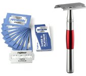 Aluminum Alloy Handle Double-Edged Safety Razor for Men and Women