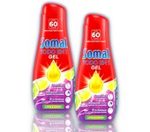Gel para Lavavajillas Todo en 1 - Aroma Lima y Limón con Desengrasante Activo - Detergente Lavavajillas Pack de 2, 4 y 6 unidades de 60 lavados c/u - Lavavajillas con Gran Poder de Limpieza - SOMAT.