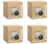 ( 4 x 16 ) 64 Capsulas Chocolate Blanco Sabor Vainilla -Compatibles Dolce Gusto