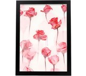 Nacnic Las Rosas Son Rojas Lamina - Flores Eclécticas Poster - Cuadros Decorativos - Sala De Estar, Dormitorio, Hogar - Alto Brillo