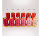 12 Colors Set Polyester Embroidery Thread 40WT 4000 Meters Cone Brother Babylock Janome Singer Pfaff  Husqvarna Bernina Machine