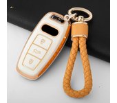 TPU Car Key Case Cover Shell Fob For Audi 4K A8 E-tron Q5 Q7 Q8 C8 D5 SQ8 R8 A1 A3 A4 A6 A7 Fob Protector Holder Key Chain