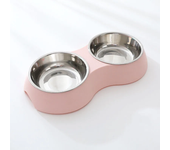 Double Pet Food Bowl Stainless Steel Drinkware Pet Drinking Food Dog Food Puppy Feeding Supplies Kitten Food Water Accessories