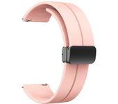 20mm 22mm Magnetic D Type Clasp Silicone Watch Band for Samsung Galaxy Watch