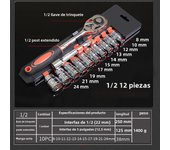 3/8'' 1/4'' 1/2'' Socket Wrench Set Extension Rod Multi-function Ratchet Spanner Set Car Motorcycle Repair Hand Tool Kit