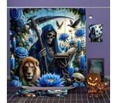 Halloween Bathroom  Shower Curtain Horror Wizard Waterproof fabric bathroom Curtain With 12 Hooks Sunflower Home Deco Free Ship