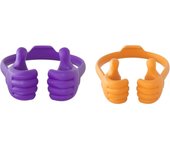 Soporte para teléfono para tabletas, lectores electrónicos y teléfonos intelentes (paquete de 2) Verde y Morado