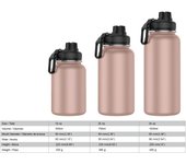 Botella Termo de Maple Inoxidable 1 Litro Deportiva (10 Colores) - Botella de Agua Térmica Reutilizable | Sin BPA | Keeps 24H Frio / 12H Caliente | Termo y Hermética - Doble Pantalla a Prueba de Fugas (YD550 YD1000 999 1199)
