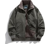 2024 Fashion Pure Cotton Outdoors Man Tops Winter Fleece Thickening Stand Collar Coats New Retro Style Keep Warm Jackets Man