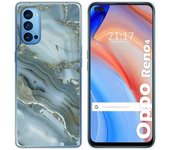 Tumundosmartphone Funda Gel Tpu para Oppo Reno 4 5G diseño Mármol 09 Dibujos