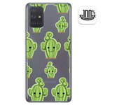 Tumundosmartphone Funda Gel Transparente para Samsung Galaxy A71 5G diseño Cactus Dibujos