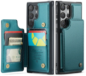 2IN1 Magnetic Flip Leather Phone Case for Samsung Galaxy S25 S24 S23 22 Ultra Plus FE Wallet Cards Shockproof Protect Back Cover