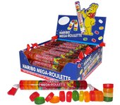 Haribo Mega Roulette Caramelos de Goma caja 24u- 45g cada paquete, 1080 gr en total