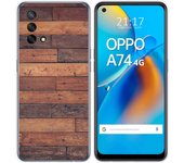 Tumundosmartphone Funda Gel Tpu para Oppo A74 4G diseño Madera 03 Dibujos