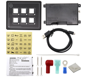 6 Gang Car LED Touch Membrane Control Panel Switch IP67 Waterproof 6P LED Button Switch Panel Box Kit RV Boat Camper Accessories