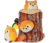 Juguete para perros chirriante, juguete interactivo duradero de peluche para perros, mascotas, Halloween, Navidad, tocón naranja