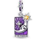Magic Tarot Series 925 Silver Lovers Stars Moon Sun Charms Beads Fit Pandora 925 Original Bracelets DIY Birthday Jewelry Gift
