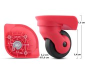 2PCS/Set W076 Wheels For Suitcase Universal Wheel Trolley Wheels Luggage Accessories Replacement Spare Parts Smooth Wear-resista