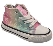 Zapatillas De Lona Que Se Ilumina En La Oscuridad Para Niñas, Marca Osito By Conguitos, En Multicolor. Osito
