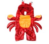 Perro Gato Cangrejo de disfraces, Mascota Halloween Cosplay Dress, Cachorro Rojo Hoodie Warm Outfits Clothes