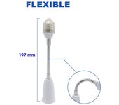 E27 Dimmable Timing Remote Control Lamp Base 197mm Flexible Light Socket Cap EU Plug Light Control Switch Lamp Holder
