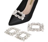 1PC Rhinestone Shoe Clip Metal Shoe Buckle Women Shoes Decoration for Wedding Party High Heels Pumps Flat