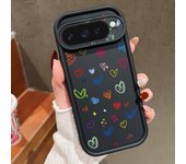 Colorful Love Heart Soft Case For Google Pixel 9 Pro XL 8 Pro 8A Solid Color TPU Silicone Phone Back Cover For Pixel 8 9 Pro
