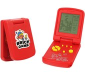 Block electronic game console, nostalgic portable folding game console toy, requires preparing two No. 7 batteries by oneself