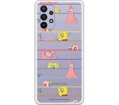 Funda original compatible con Samsung Galaxy A32 5G - Bob Esponja Multipersonaje Arcoiris