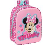 SAFTA - Mochila de Guardería 3D, FROZEN, BLUEY, PEPA PIG, STITCH, MINNIE MOUSE 3DAdaptable a Carro, Fácil Limpieza, Ideal para Niños de Diferentes Edades, Cómoda y Versátil, Calidad y Resistencia, 22x10x27 cm, Color Rosa, azul, verde, morado, lila.