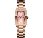 El reloj de mujer está hecho de acero inoxidable de alta calidad. Reloj elegante para mujer