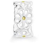 New 925 Sterling Silvering Flower Bees Sunflower Charm of ley 925 Chain Beaded Fit Original Pandora Bracelet DIY Ladies Jewelry