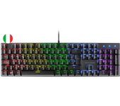 Mars gaming teclado mecanico rgb mk422 - tecnologia antipolvo - 12 efectos de iluminacion - teclas imborrables - funciones multimedia y modo juego - pr de 1000hz - anti-ghosting avanzado - compatibilidad multiplataforma - italiano - color negro