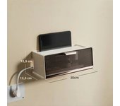 Wireless Router Organizer Cable Management Box Dustproof All-in-One Solution for Wi-Fi Modem Power Strip and Cord Storage