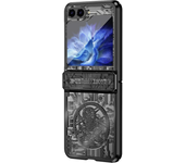 Luxury Electroplated Mechanics Pattern Surface Phone Case for Samsung Galaxy Z Flip 6 5 4 3 PC Shockproof Hinge Protective Cover