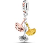 Silver Plated Fit Original Bangle Charms Yellow Series Sunflower Charm Pendant Dangle Beads Bracelet Necklace DIY Jewelry Gift