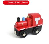 Magnetic Wood Train Toys Wooden Train Accessories Anime James Locomotive Model Car Toy for All Brands Tracks Kid Christmas Gifts